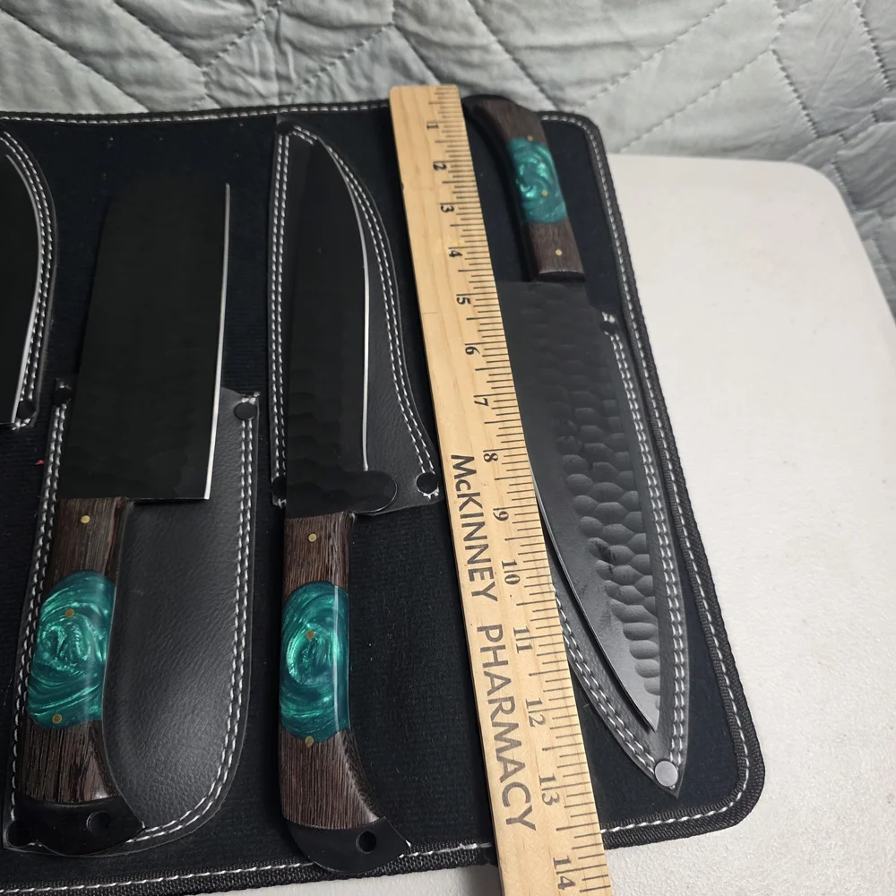 Rust Free Handcrafted J2 Steel Chef Knife Set Wit
Five-piece knife set. Turquois - Picture 6 of 14